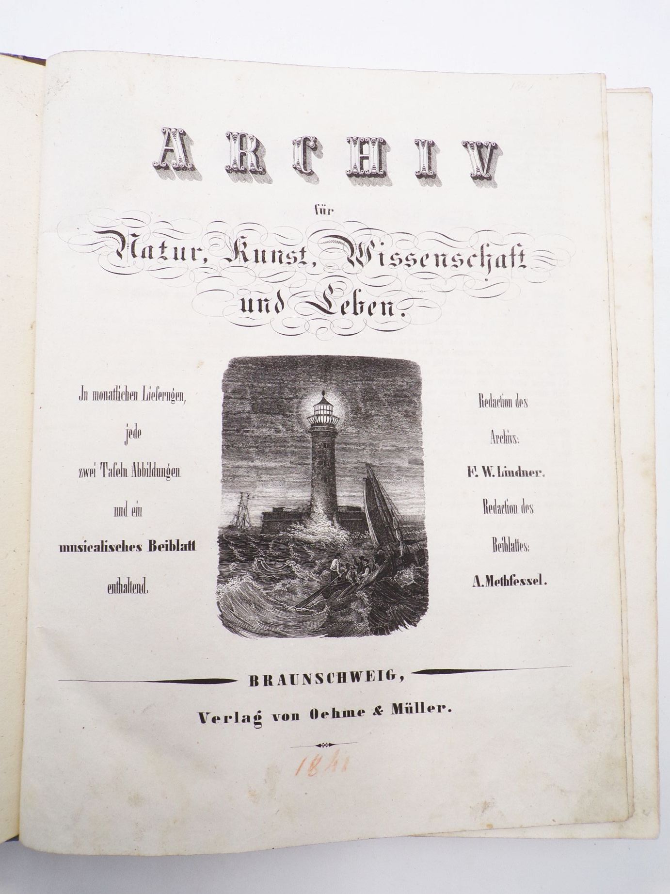 Archiv für Natur Kunst Wissenschaft und Leben 1841 Stahlstiche 