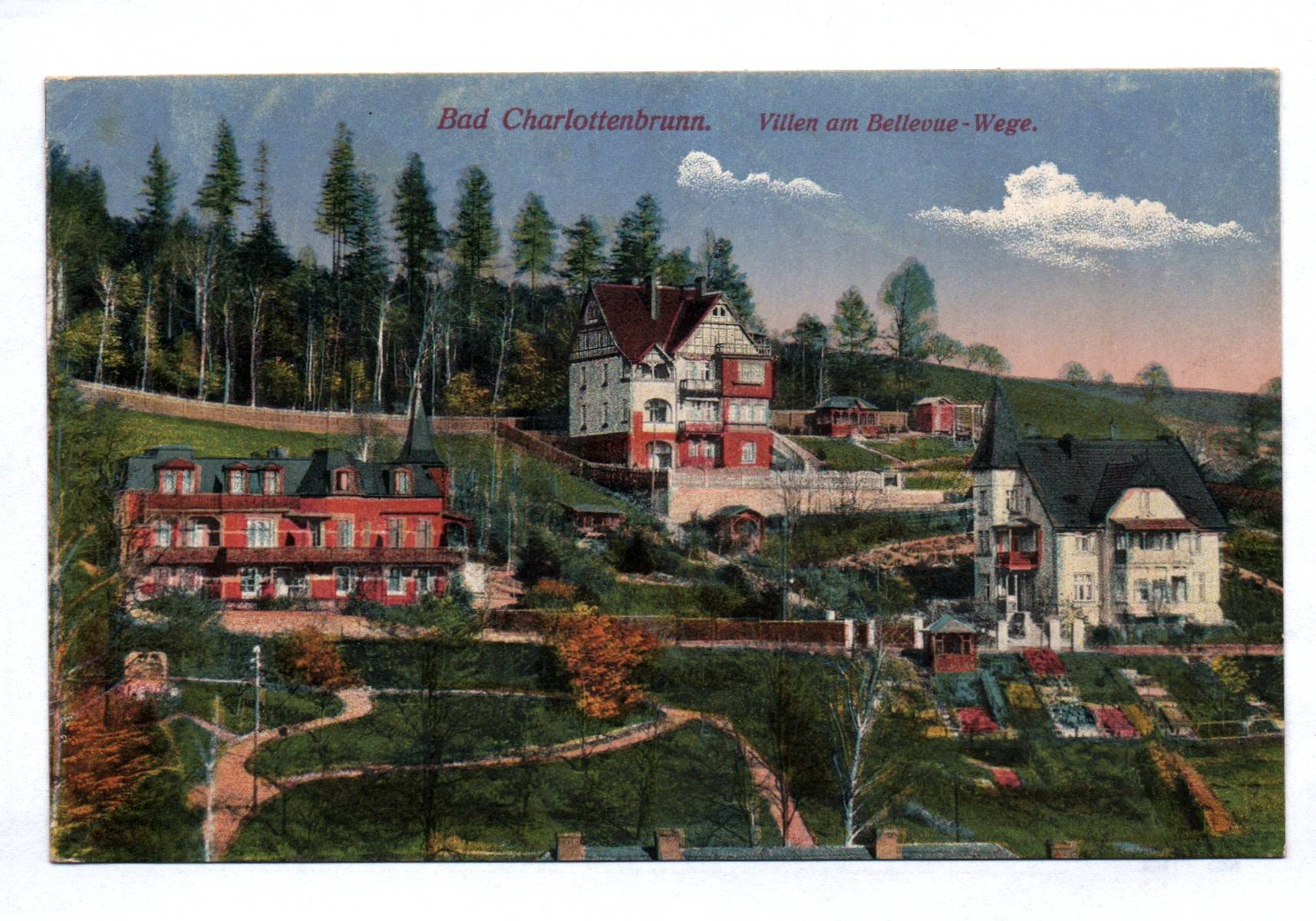 Ak Bad Charlottenbrunn Villen am Bellevue Wege 