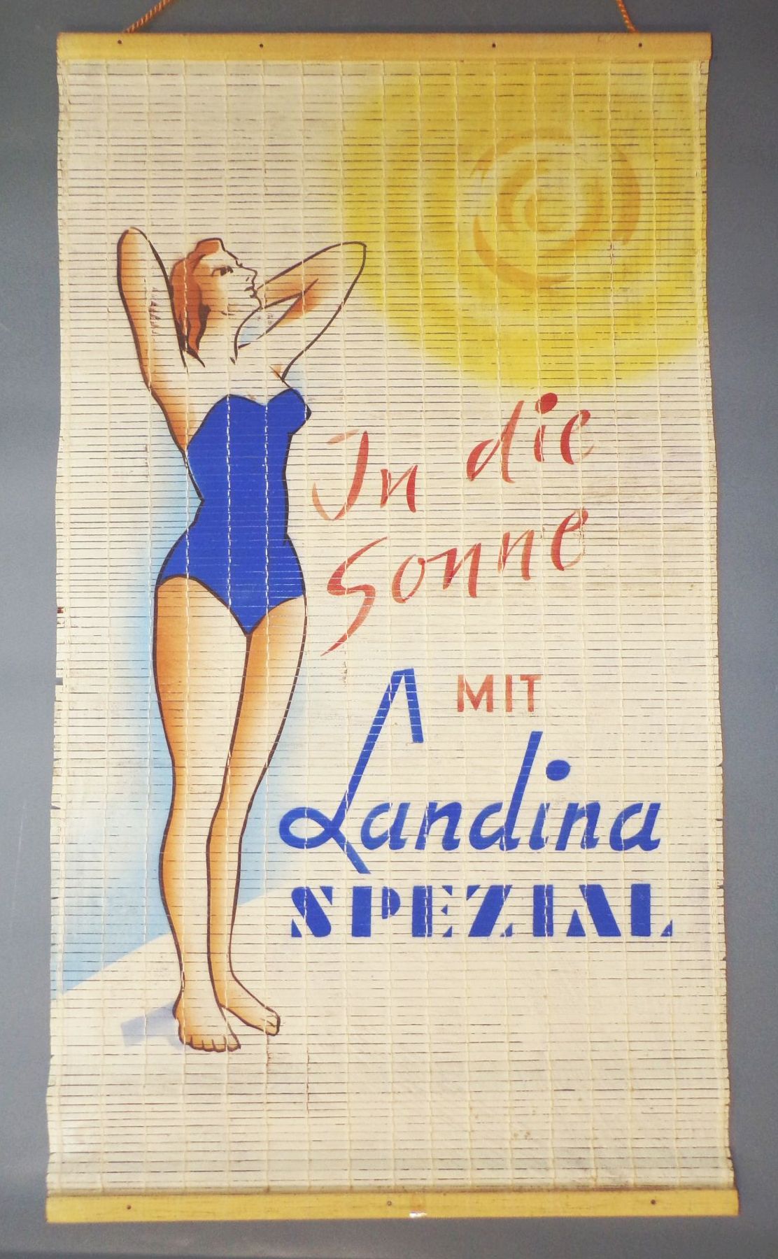 Alte Reklame Landina Sonnenschutz Creme DDR 1950er Bastrollo 