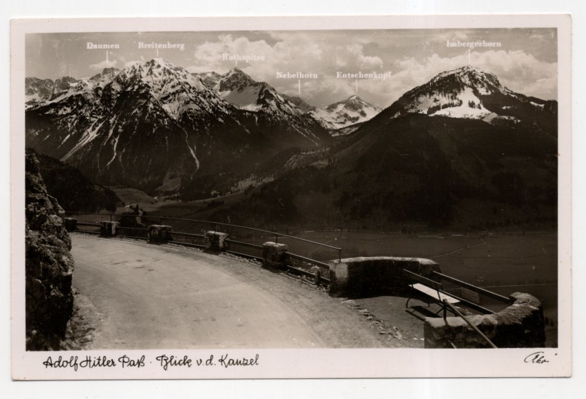 Ak Adolf Hitler Paß Blick von der Kanzel Hindelang Oberjoch 1930er 