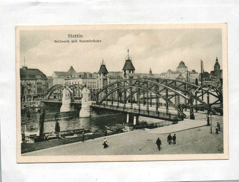 Ak Stettin Bollwerk mit Baumbrücke