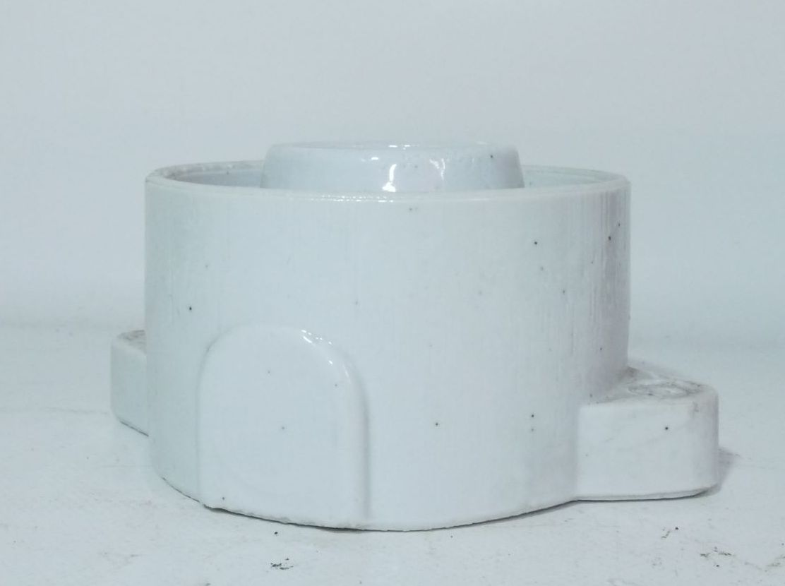 Alte Kugellampe IP41 Glas Weiß Außenlampe Porzellan Fassung