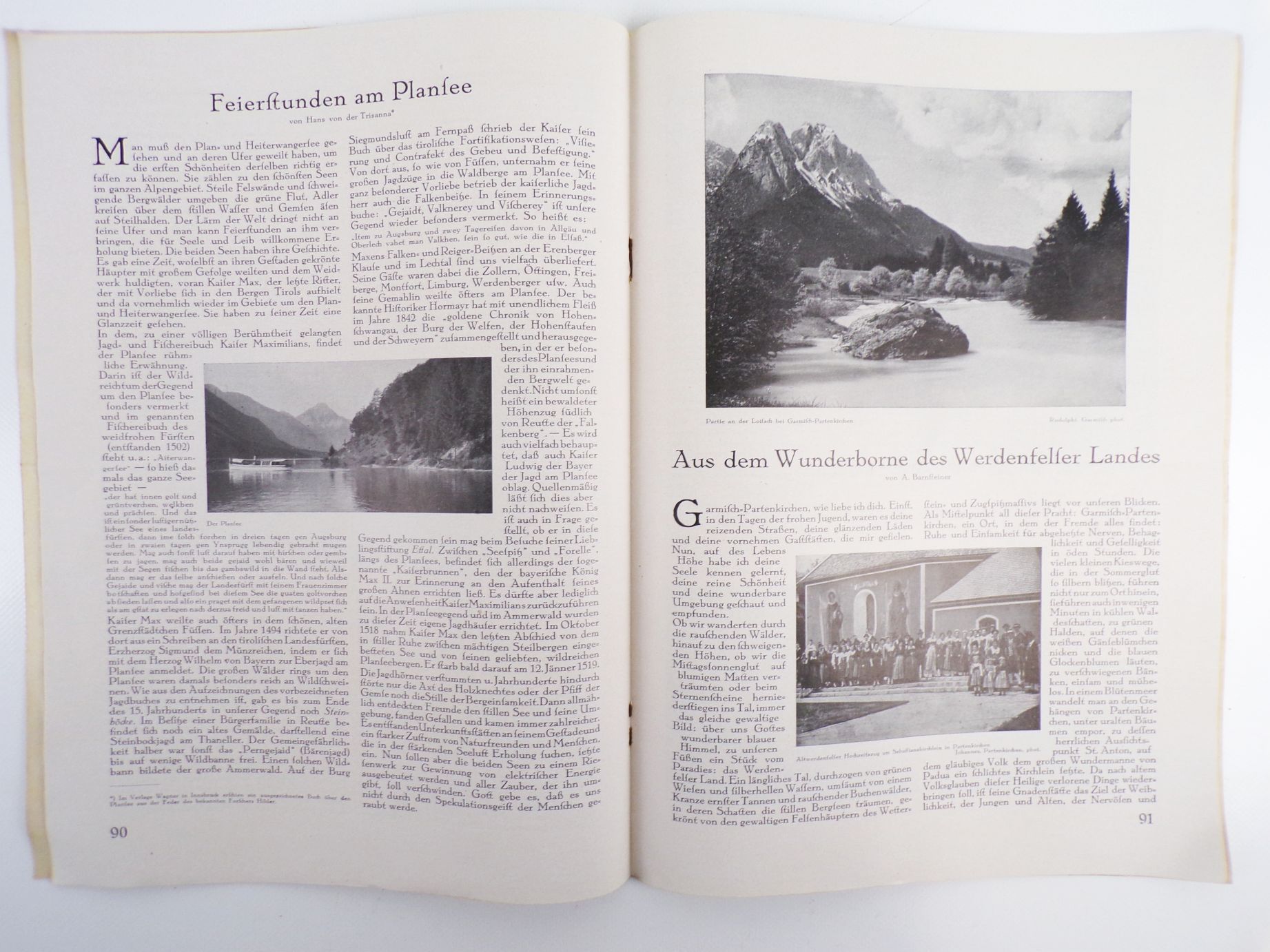 Die Zugspitze Reise Zeitschrift für das Gebiet der Mittenwaldbahn 1928