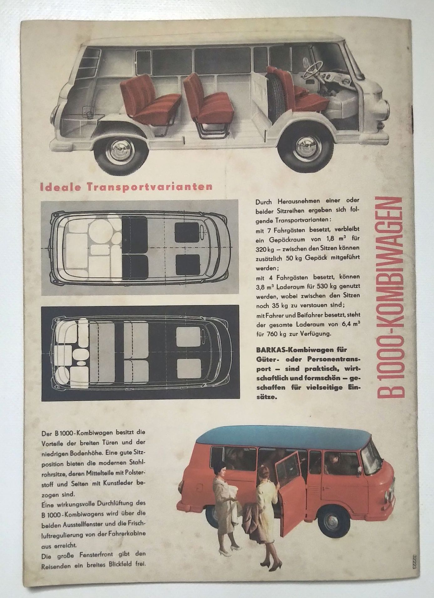 Kraftfahrzeugtechnik Zeitschrift DDR 1964 Nr 9 B1000 Kombiwagen