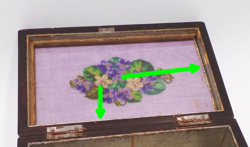 Alte Zigarren Kiste Perlmutt Intarsien Box Behälter Schatulle um 1910