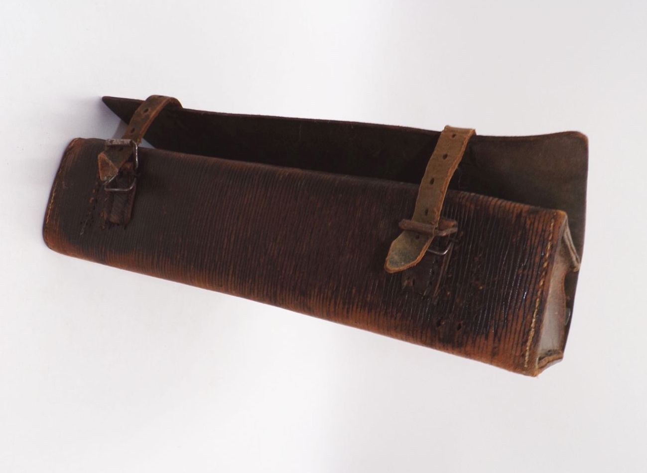 Alter Schulranzen aus Leder true Vintage Tragetasche Schultasche 