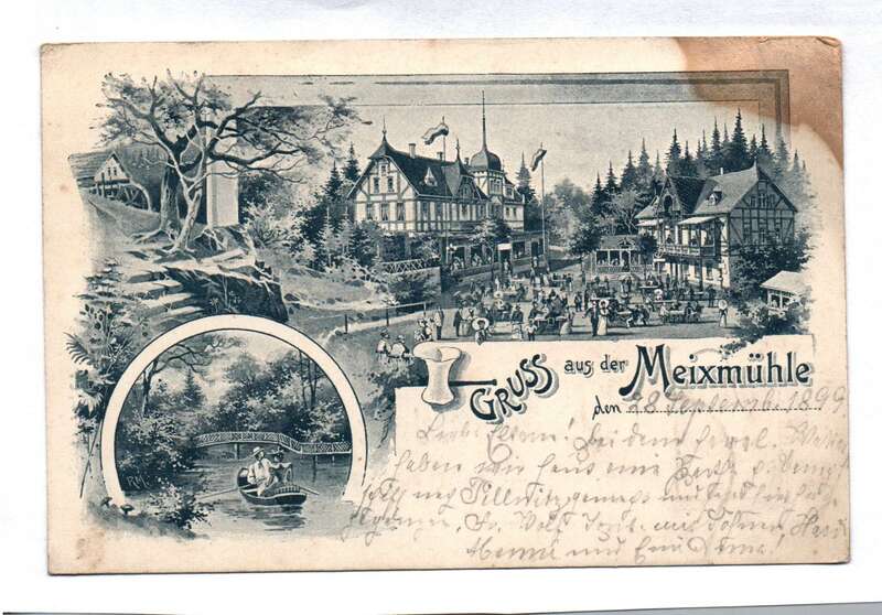 Ak Gruß aus der Meixmühle Postkarte 1899