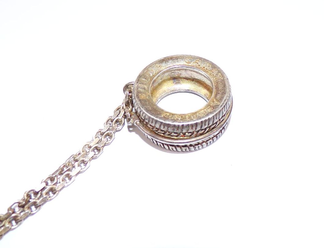 Alte Reklame Kette Fulda Carat Assuro 925er Silber Autoreifen Oldtimer Alte Reklame Kette Fulda Carat Assuro 925er Silber Autoreifen Oldtimer