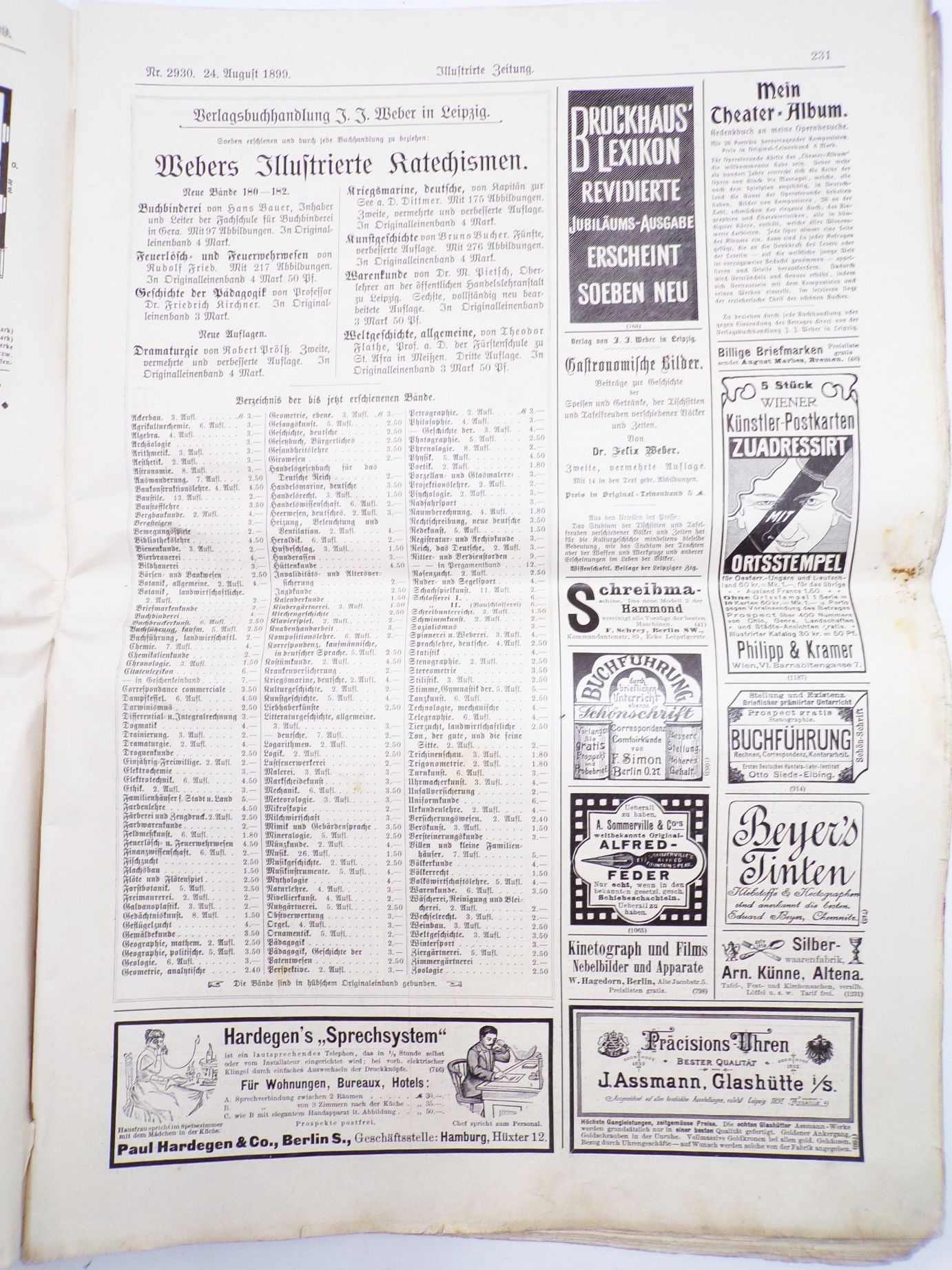 Illustrierte Zeitung Goethe Nummer 1899 