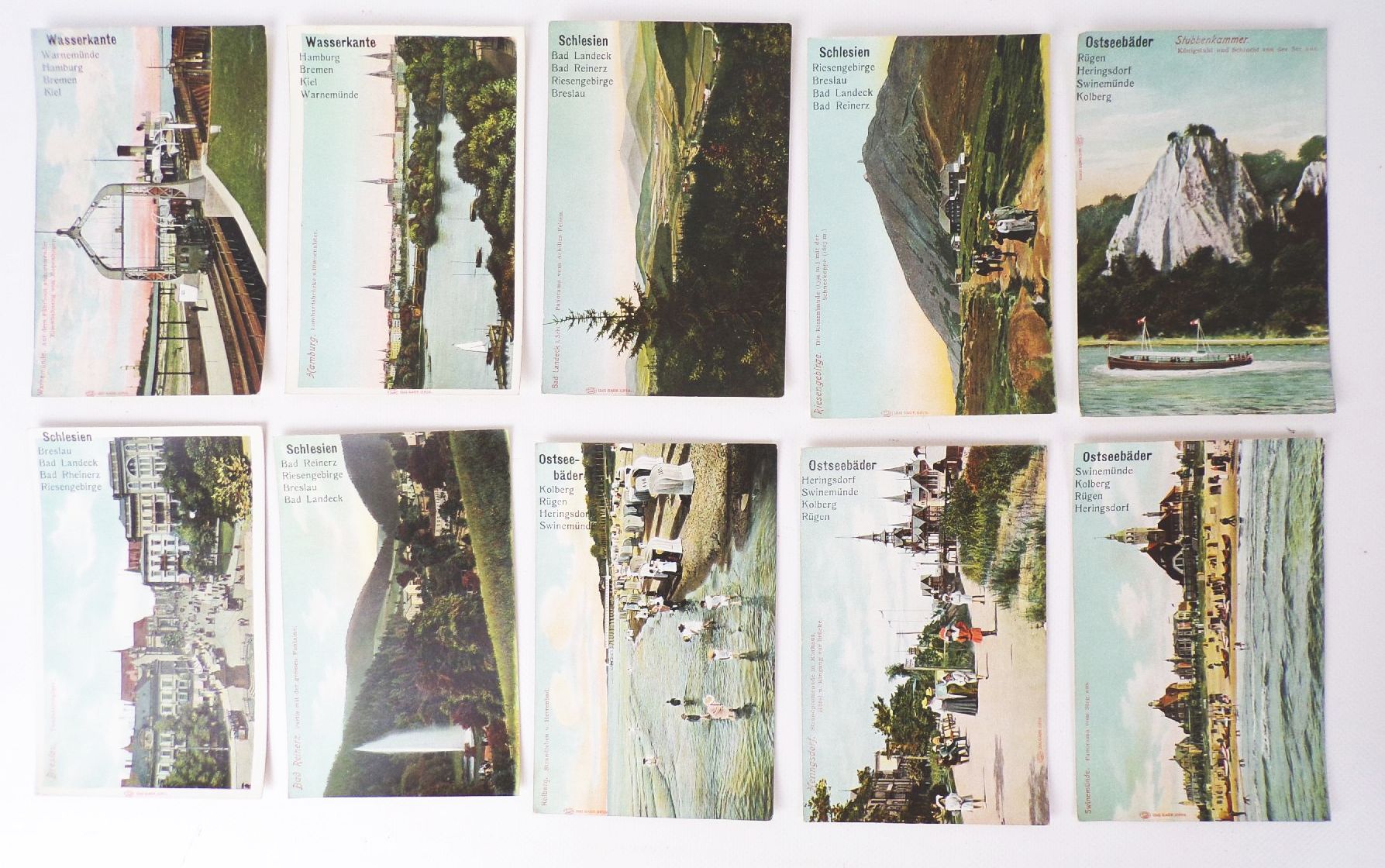 Altes Ansichtskarten Quartett Kartenspiel um 1910 Altes Ansichtskarten Quartett Kartenspiel um 1910