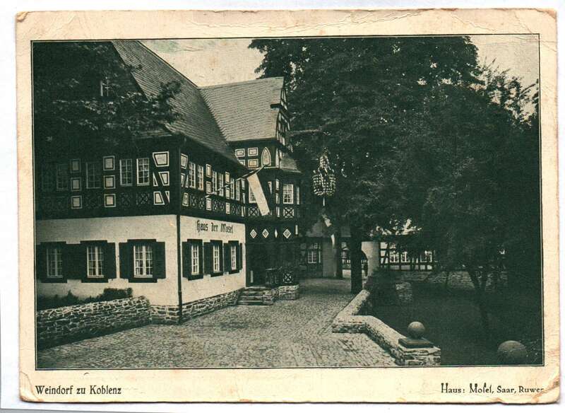 Ak Weindorf zu Koblenz Haus der Mosel Postkarte