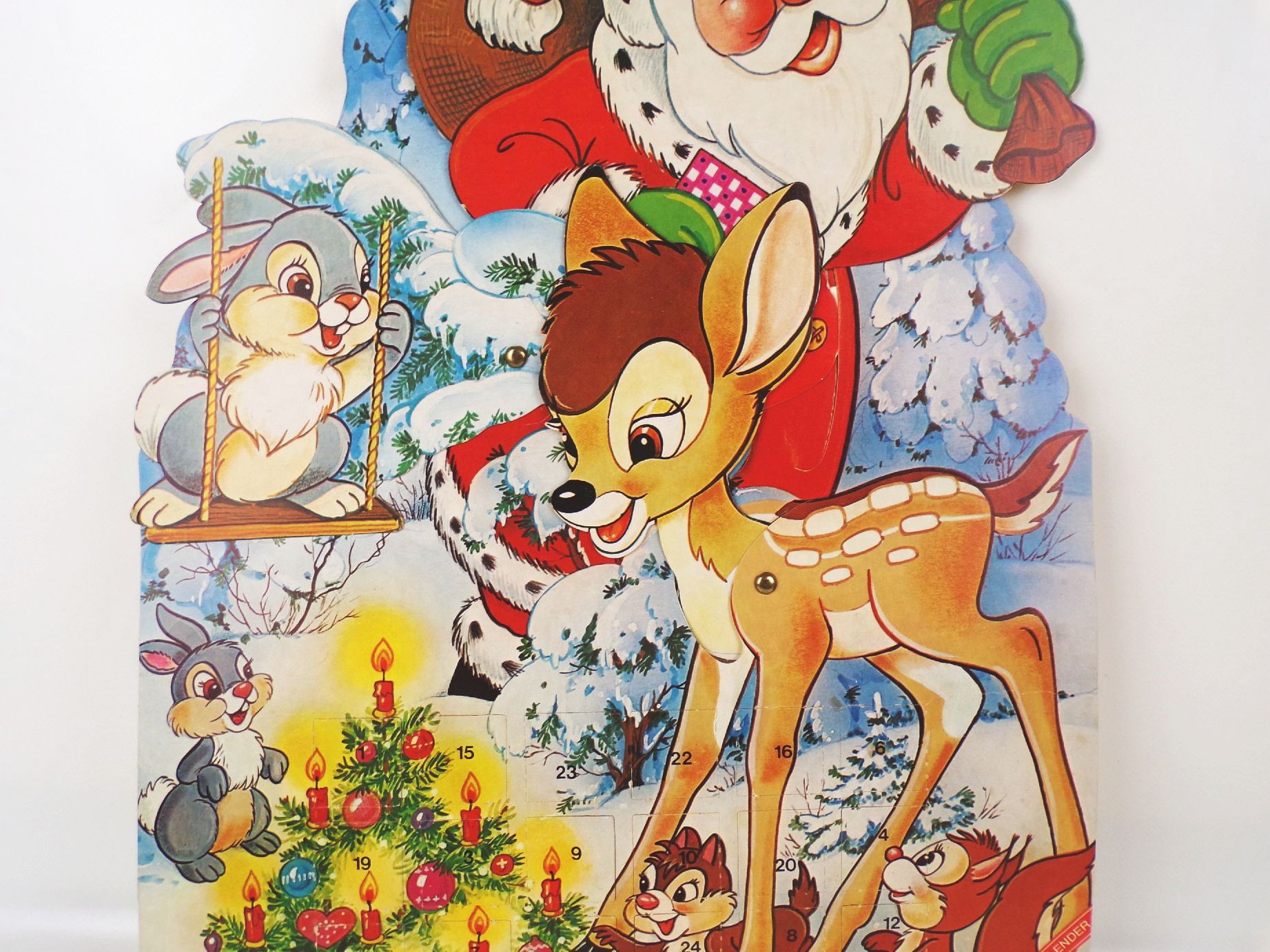 Alter Pea Adventskalender Disney Bambi Klopfer Weihnachtsmann