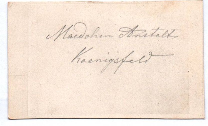 CDV Foto Königsfeld Mädchen Anstalt um 1870