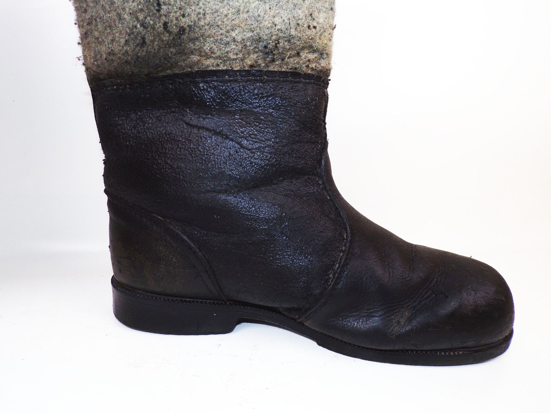DDR Winterstiefel Größe 40 Schwarz Grau Filz Retro Vintage 