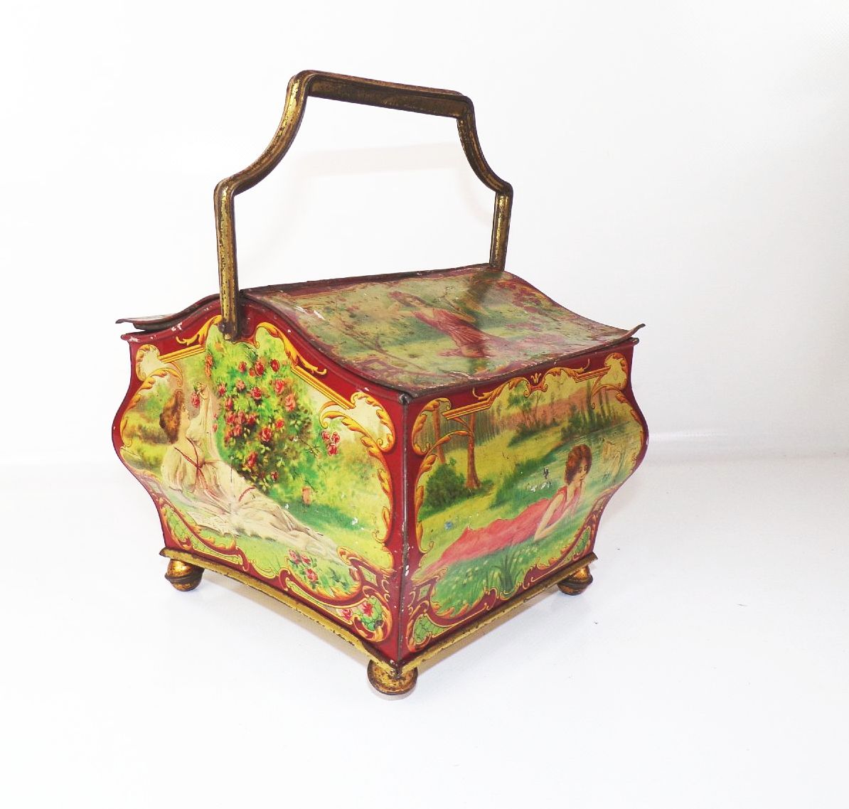 Antike Blechdose Huntley Palmers Ltd Biskuit Kekse um 1900 lithografierte Box Antike Blechdose Huntley Palmers Ltd Biskuit Kekse um 1900 lithografierte Box