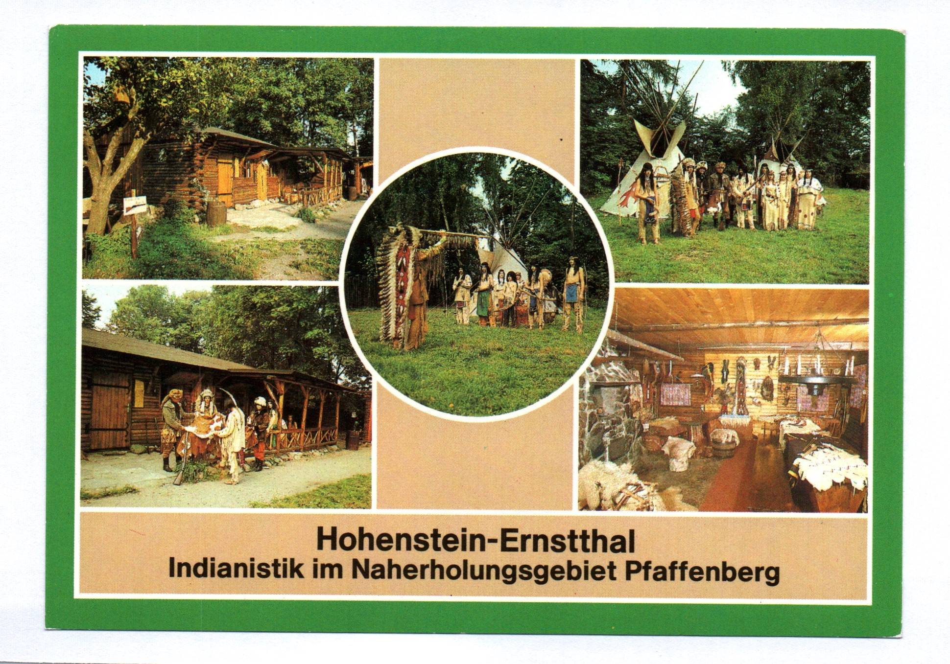 Ak Hohenstein Ernstthal Indianistik Naherholungsgebiet Pfaffenberg 1983 Ak Hohenstein Ernstthal Indianistik Naherholungsgebiet Pfaffenberg 1983
