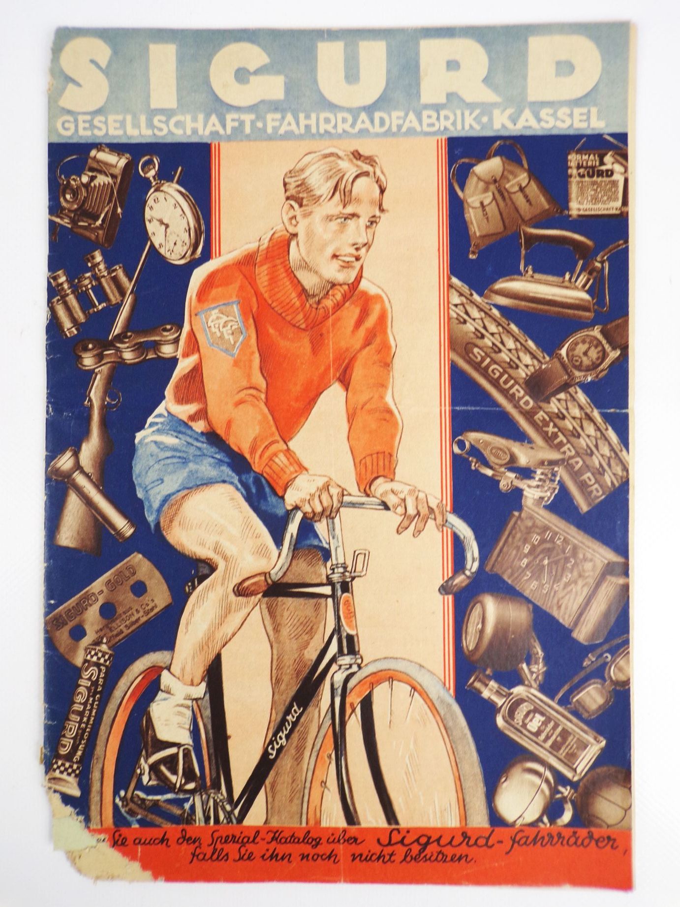 Alter Katalog Sigurd Kassel Katalog Fahrrad Uhren Waffen 1934