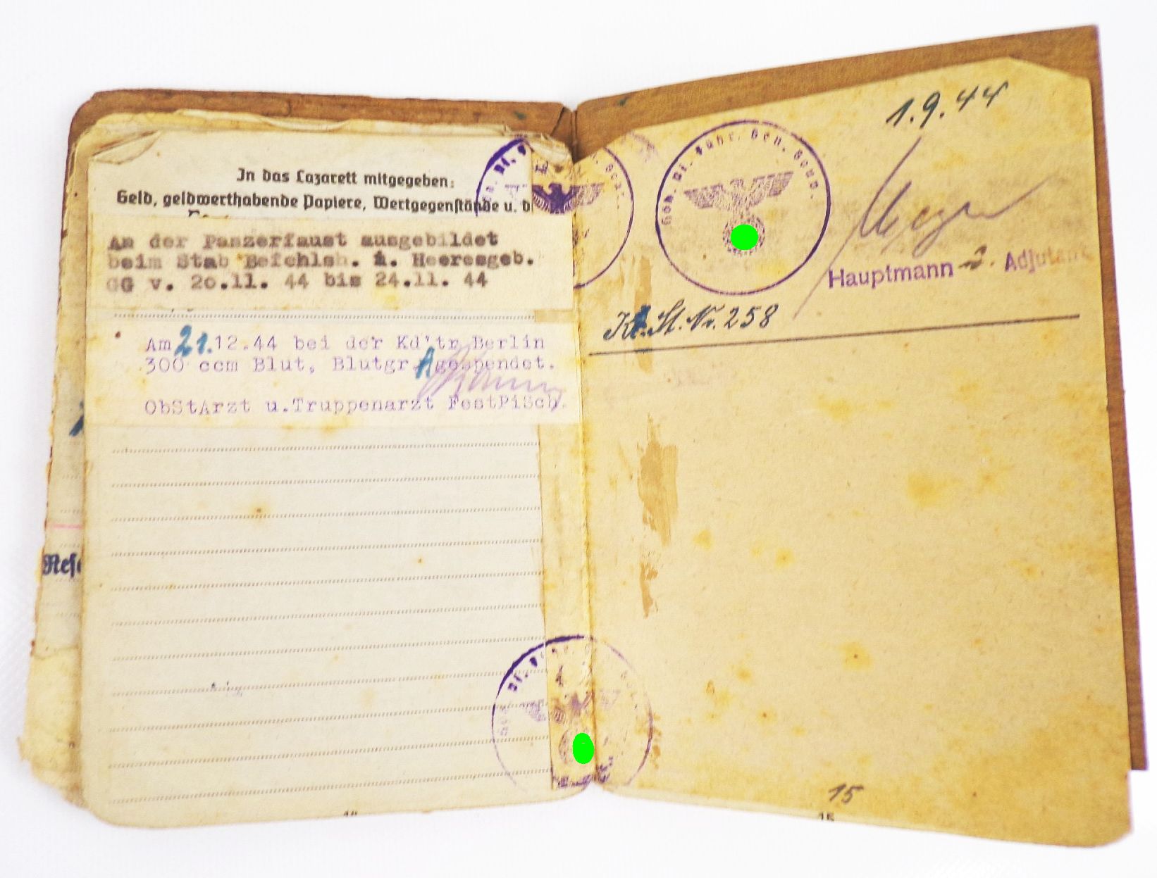 Soldbuch 2 WK Panzergrenadier 