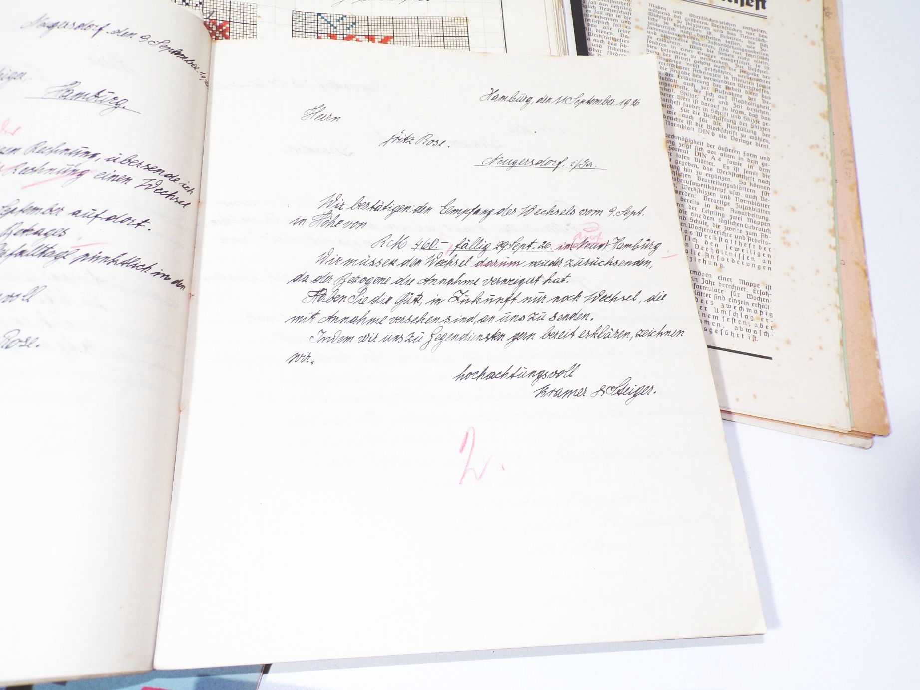 Konvolut Textilfacharbeiter Weber Ausbildung Hefter Hefte Bindungslehre