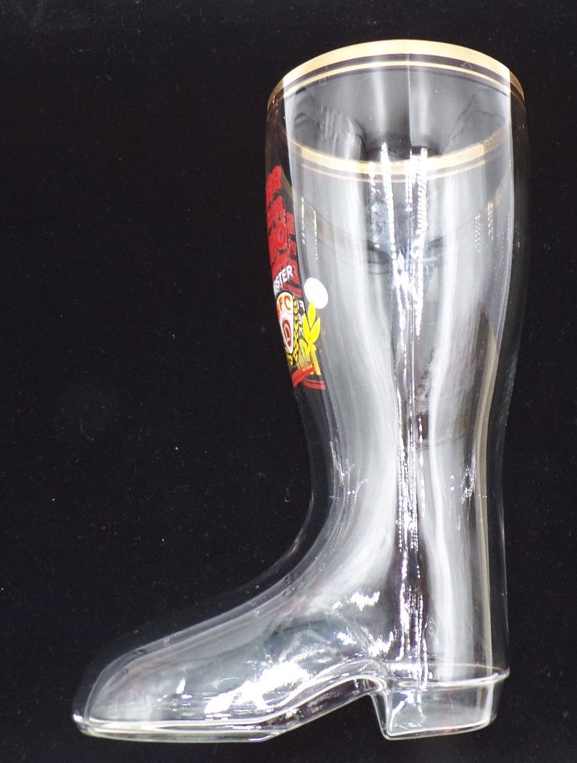 Alter Bierstiefel Bierglas Berliner Fussballclub Dynamo 1981 DDR 