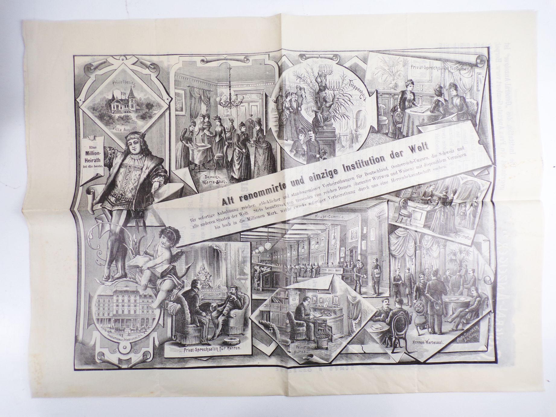 Reklame Damen Verheiratung 1890 Eheschließung Absprache Zweckehen 