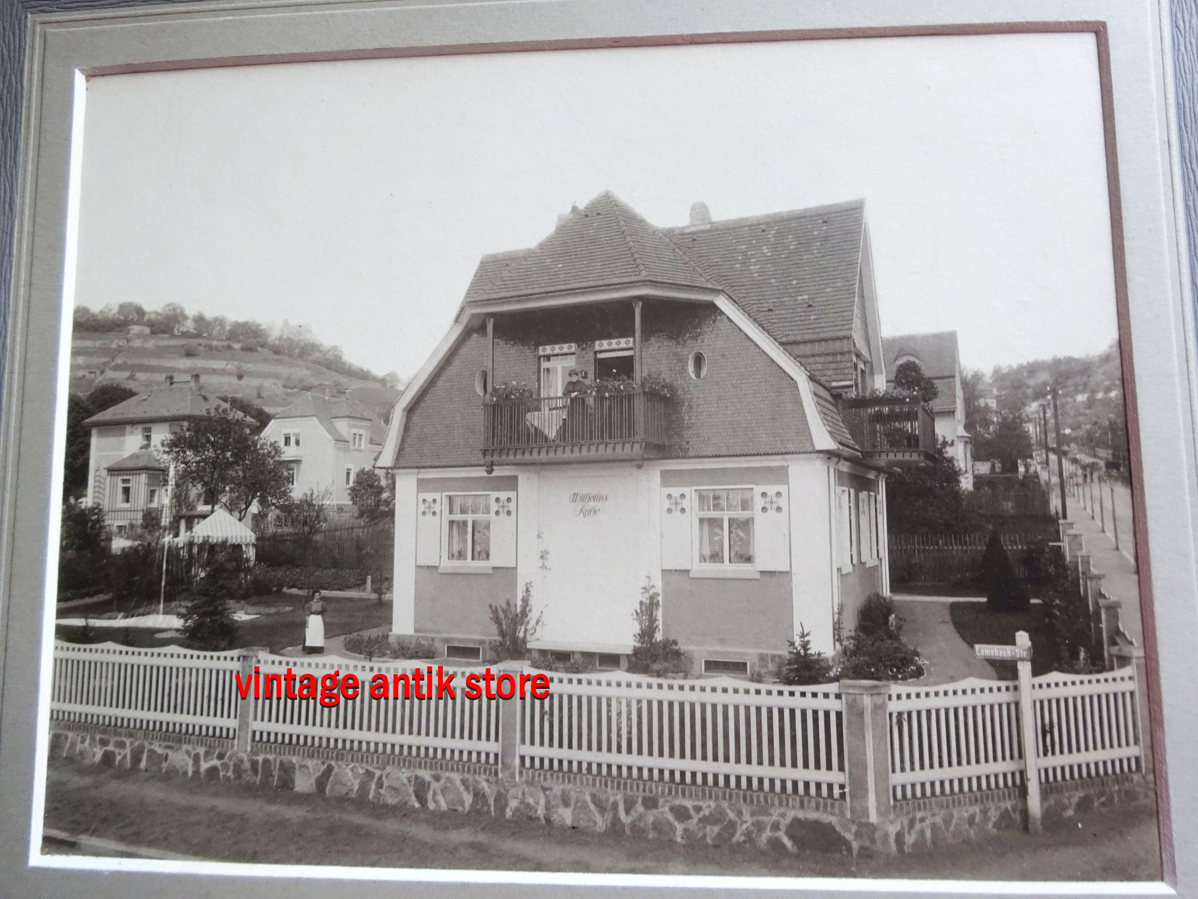 Fotografie Haus Wilhelms Ruhe Radebeul um 1900 Foto Fotografie Haus Wilhelms Ruhe Radebeul um 1900 Foto