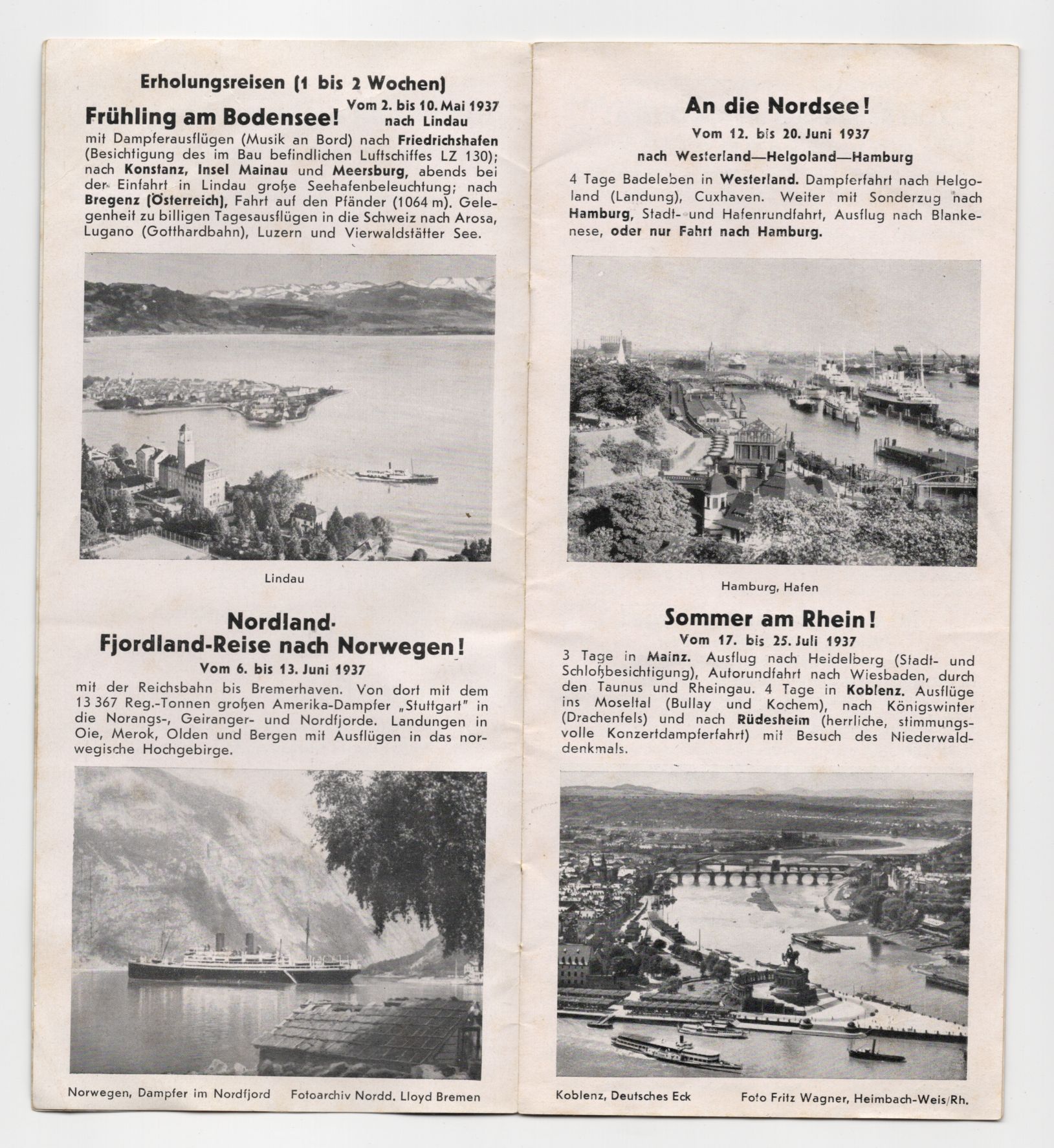 Deutsche Reichsbahn Sonderfahrten 1937 Reichsbahndirektion Dresden Prospekt Deutsche Reichsbahn Sonderfahrten 1937 Reichsbahndirektion Dresden Prospekt