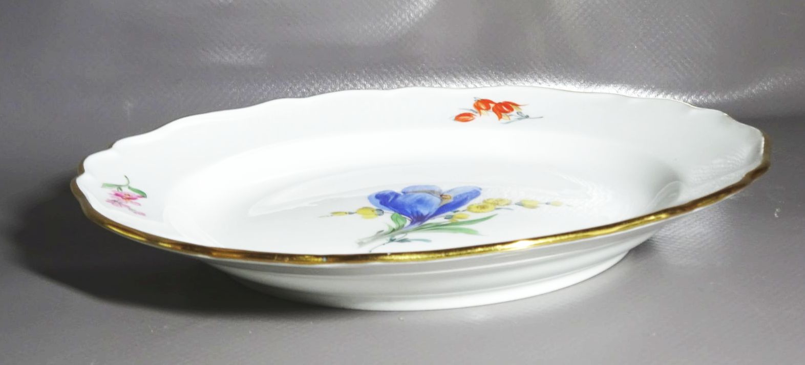 Meissen Kuchenteller 3 Wahl Schwertermarke Porzellanteller Krokos Dekor 