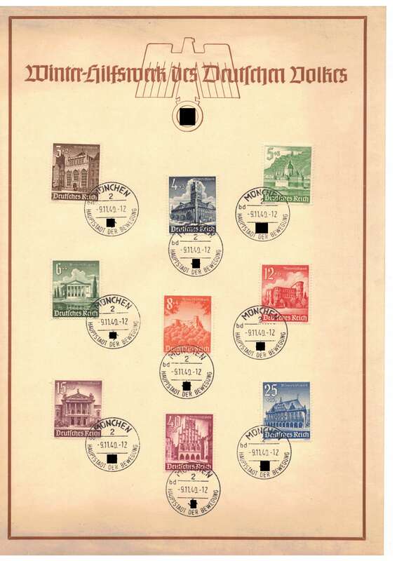 Winterhilfswerk des Deutsches Volkes 1940 München Stadt der Bewegung Stempel