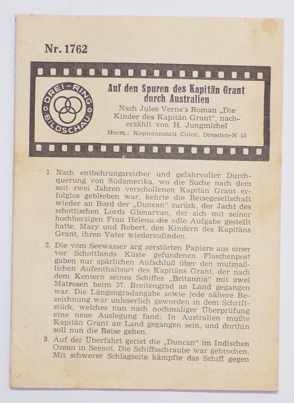 Drei Ring Bildschau Programmheft für DDR Rollfilm Diafilm nach Auswahl