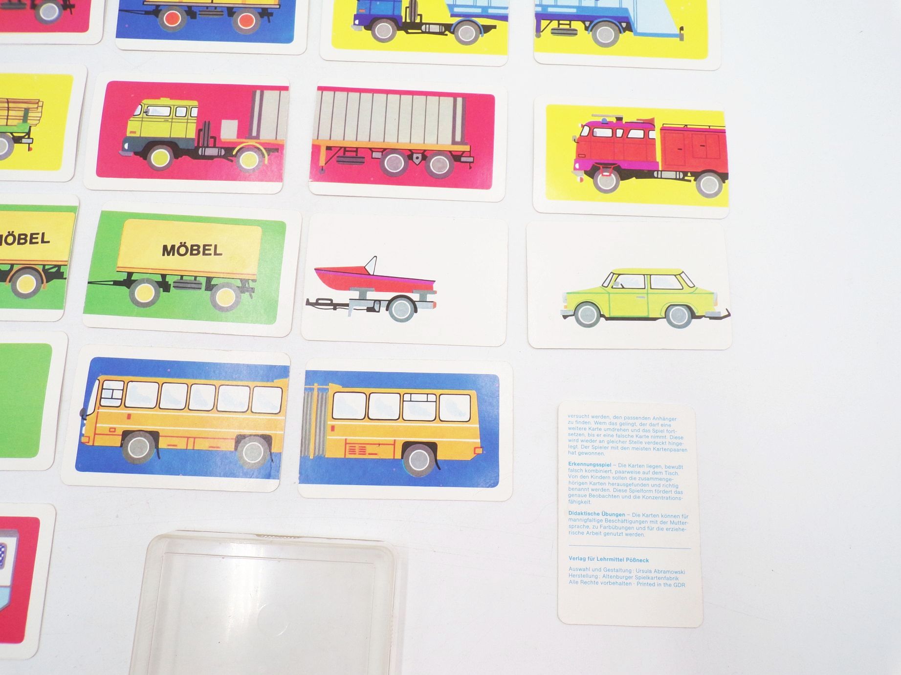 Fahrzeuge und Anhänger 1980 DDR Kartenspiel Fahrzeuge und Anhänger 1980 DDR Kartenspiel