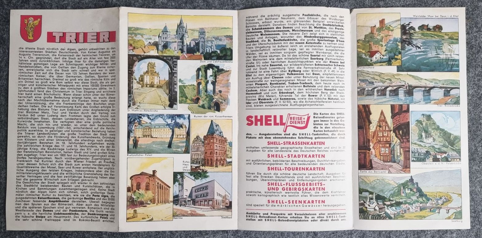 Shell Stadtkarte 1930er Nr 65 Trier alter Stadtplan Landkarte Shell Stadtkarte 1930er Nr 65 Trier alter Stadtplan Landkarte
