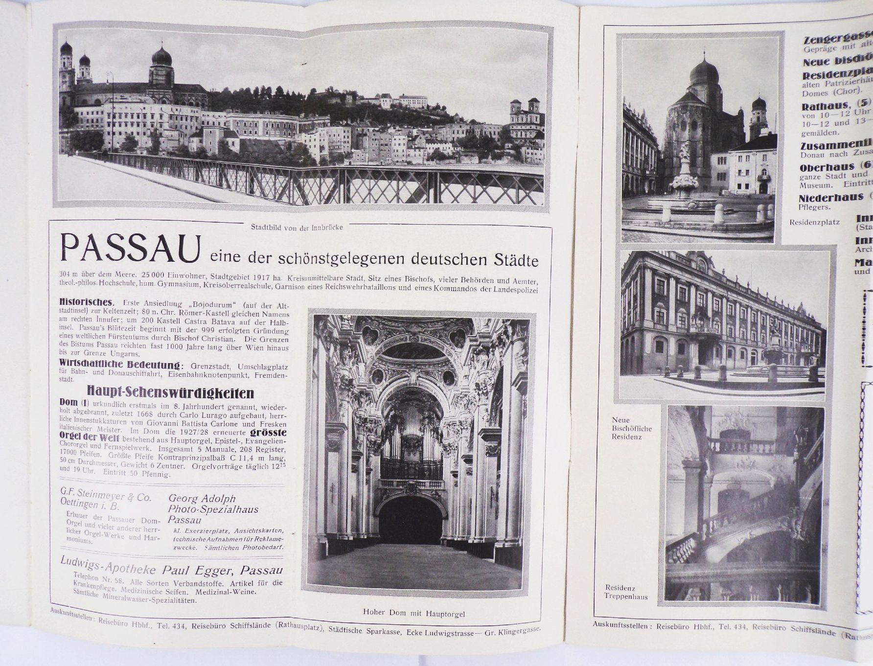 Altes Reiseprospekt Passau um 1930 Bayern