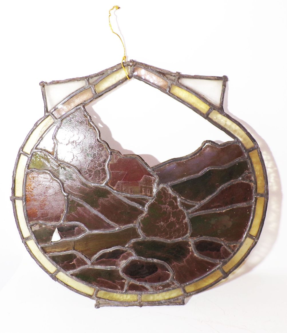 Bleifenster Fensterbilder uralte Bleiverglasung 2 Stück Fenster