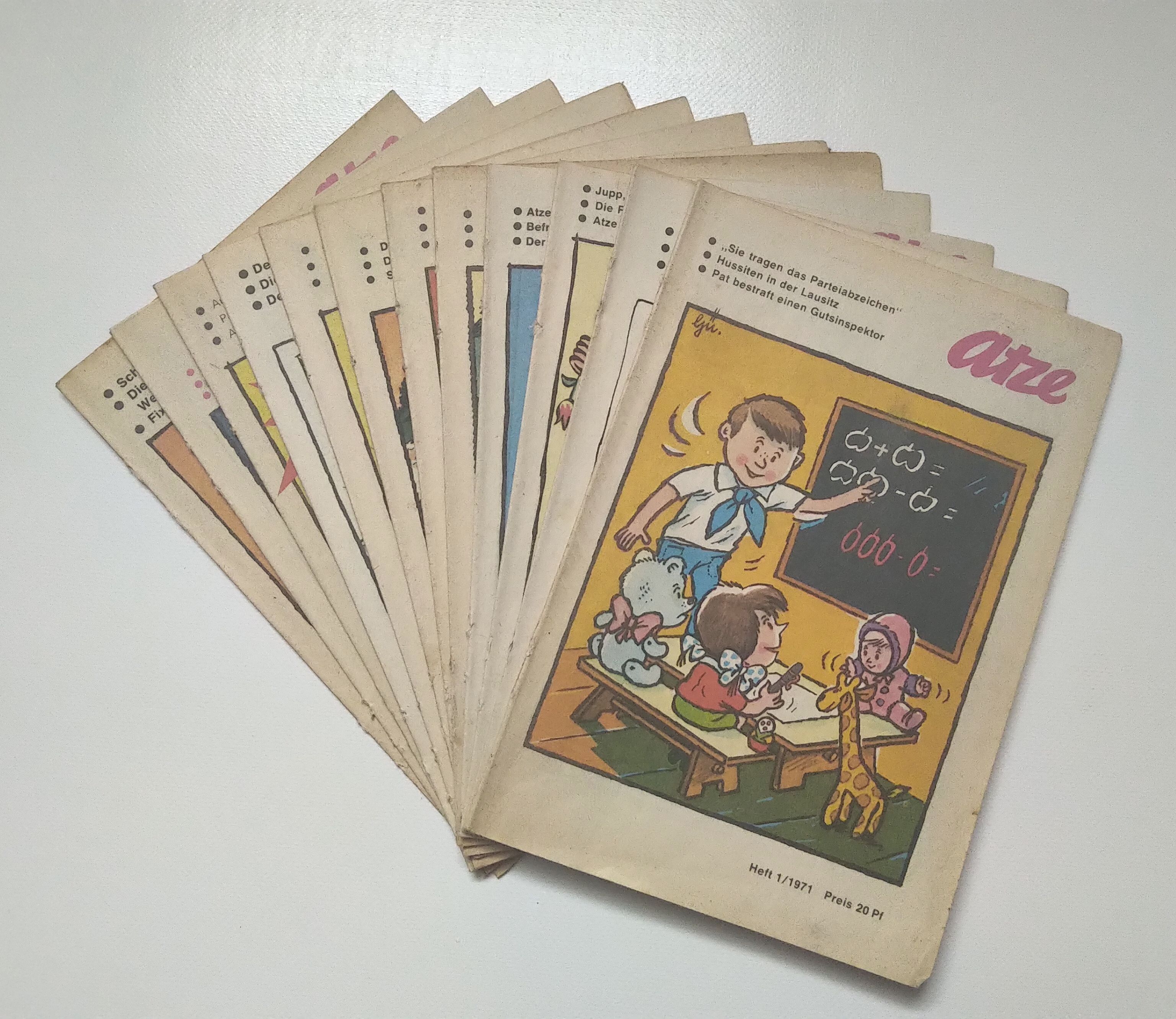 Atze Jahrgang 1971 DDR Kinder Comics 12 Hefte 