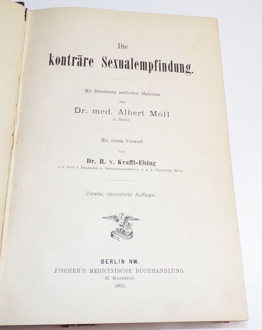 Die konträre Sexualempfindung von Albert Moll 1893 