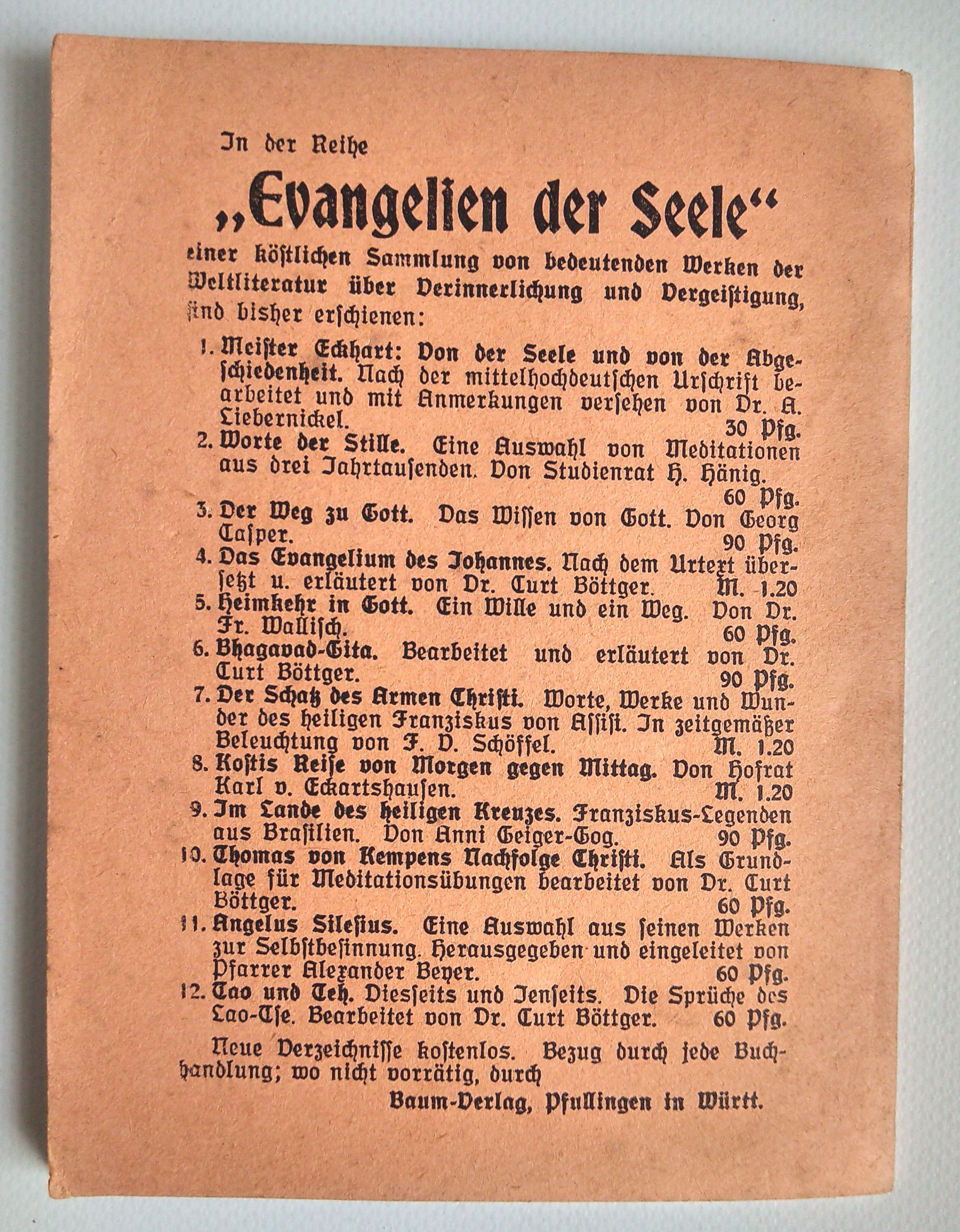Blütenschnee Meditationen vom Tode bis zur Unsterblichkeit Broschüre Blütenschnee Meditationen vom Tode bis zur Unsterblichkeit Broschüre