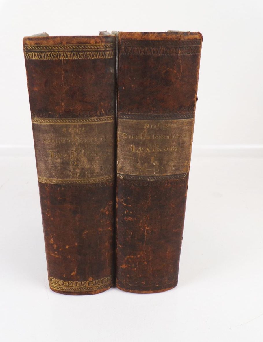 Deutsch Lateinisches Lexikon 1825 Friedrich Karl Kraft 2 Bände Halbleder