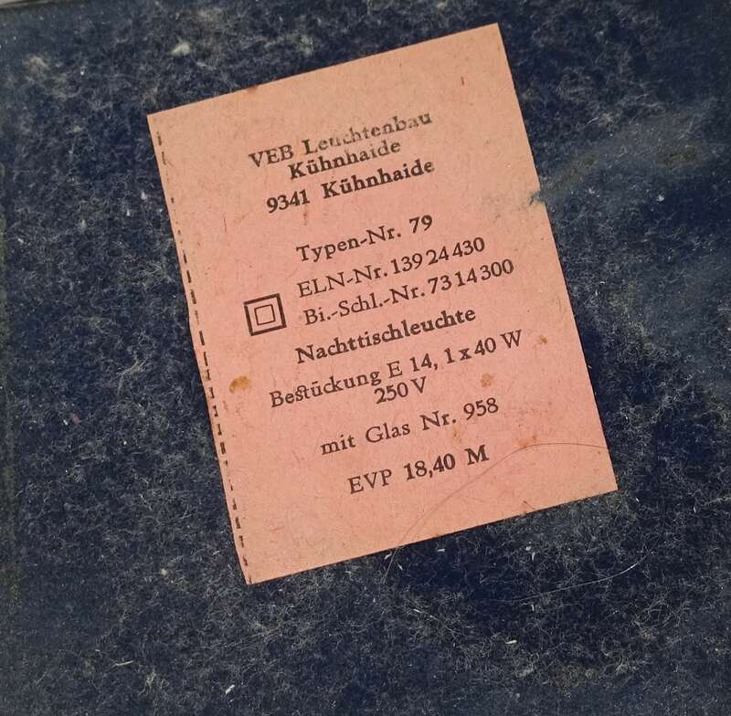 DDR Nachttischlampen Paar Tischlampen Leuchten Nachttischleuchte
