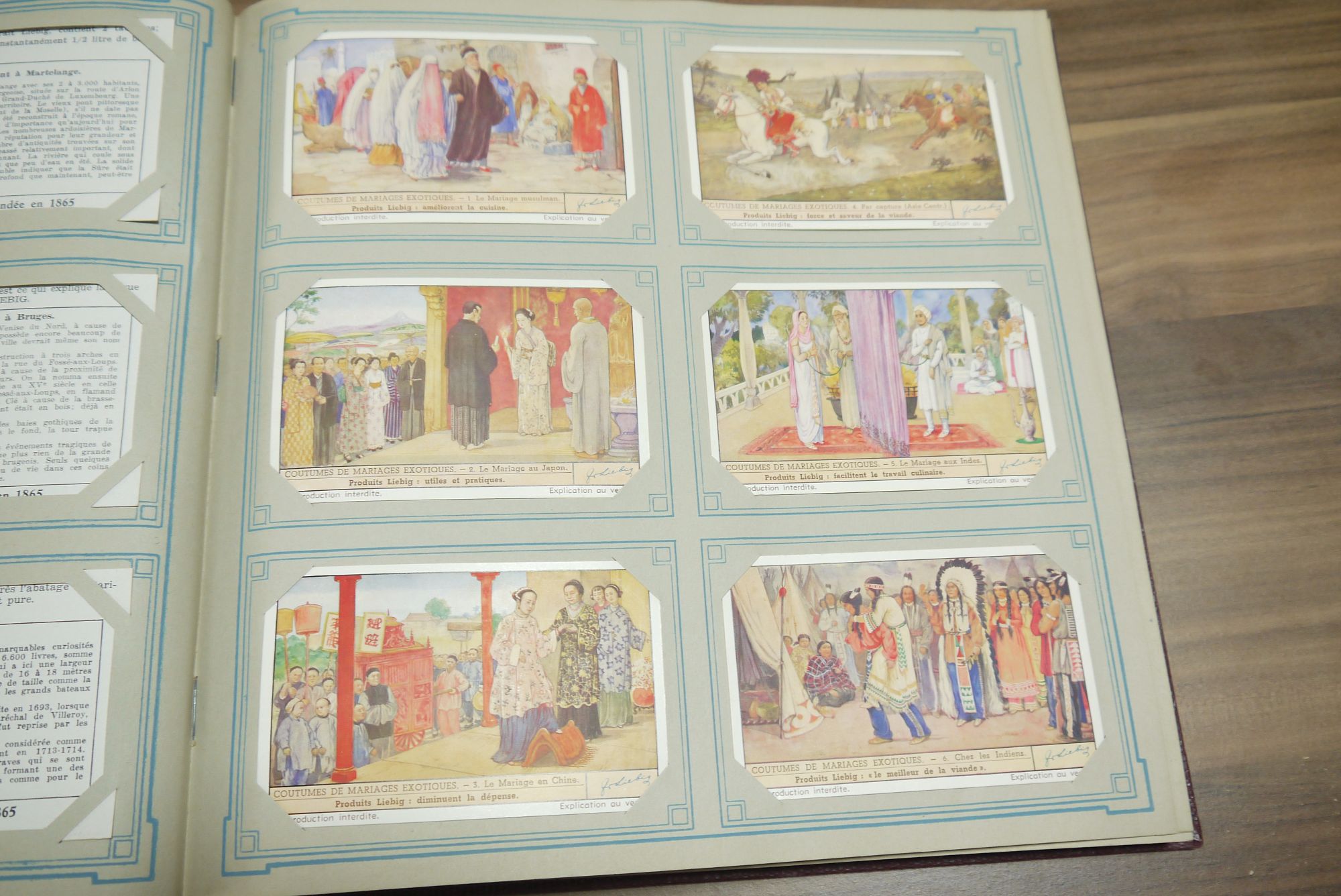 Liebig Sammelbilder Chromo 49 Seiten voll 294 Karten Sammelbilderalbum