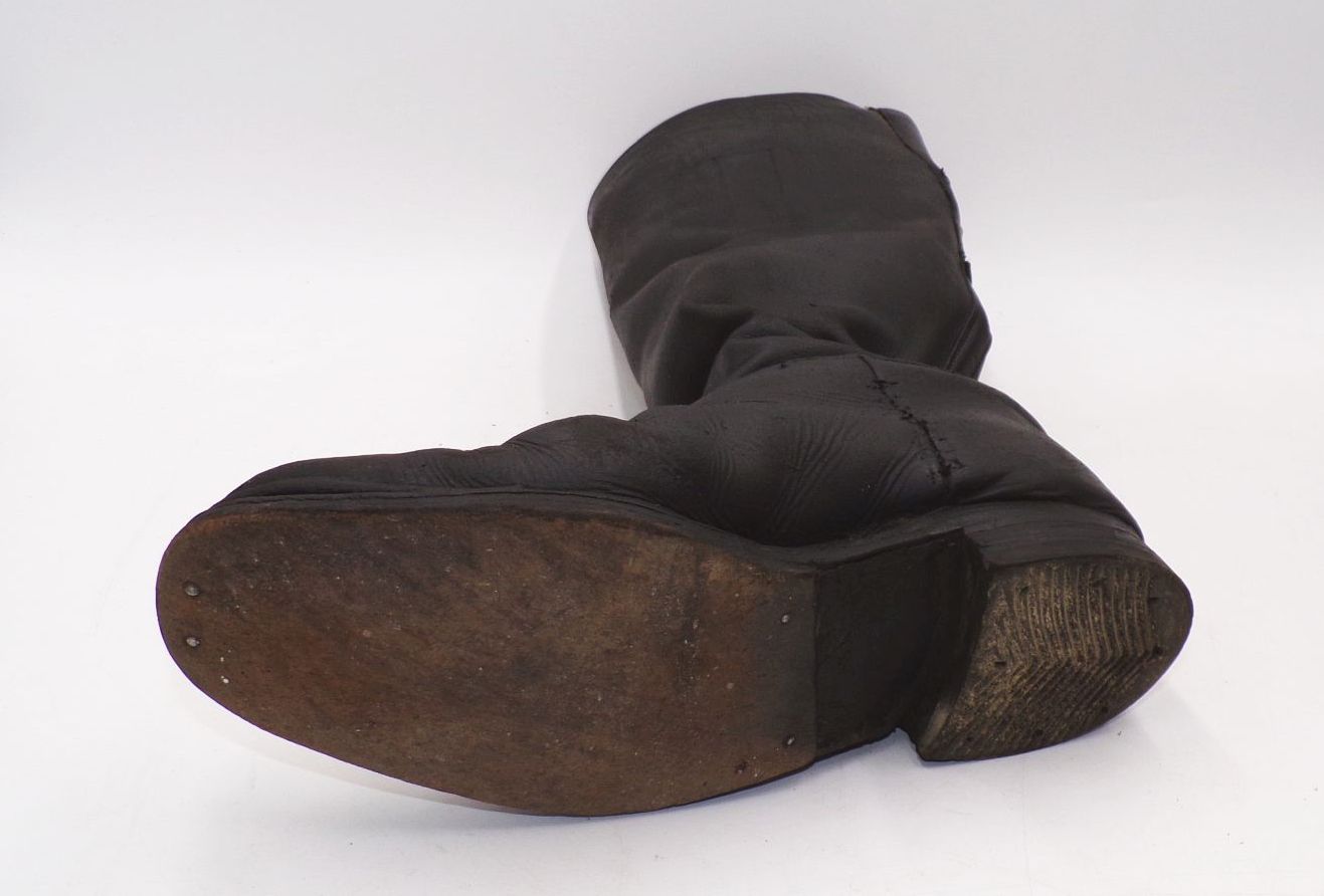 Alte Hassia Reiterstiefel Schwarz Lederstiefel Stiefel Größe 42 