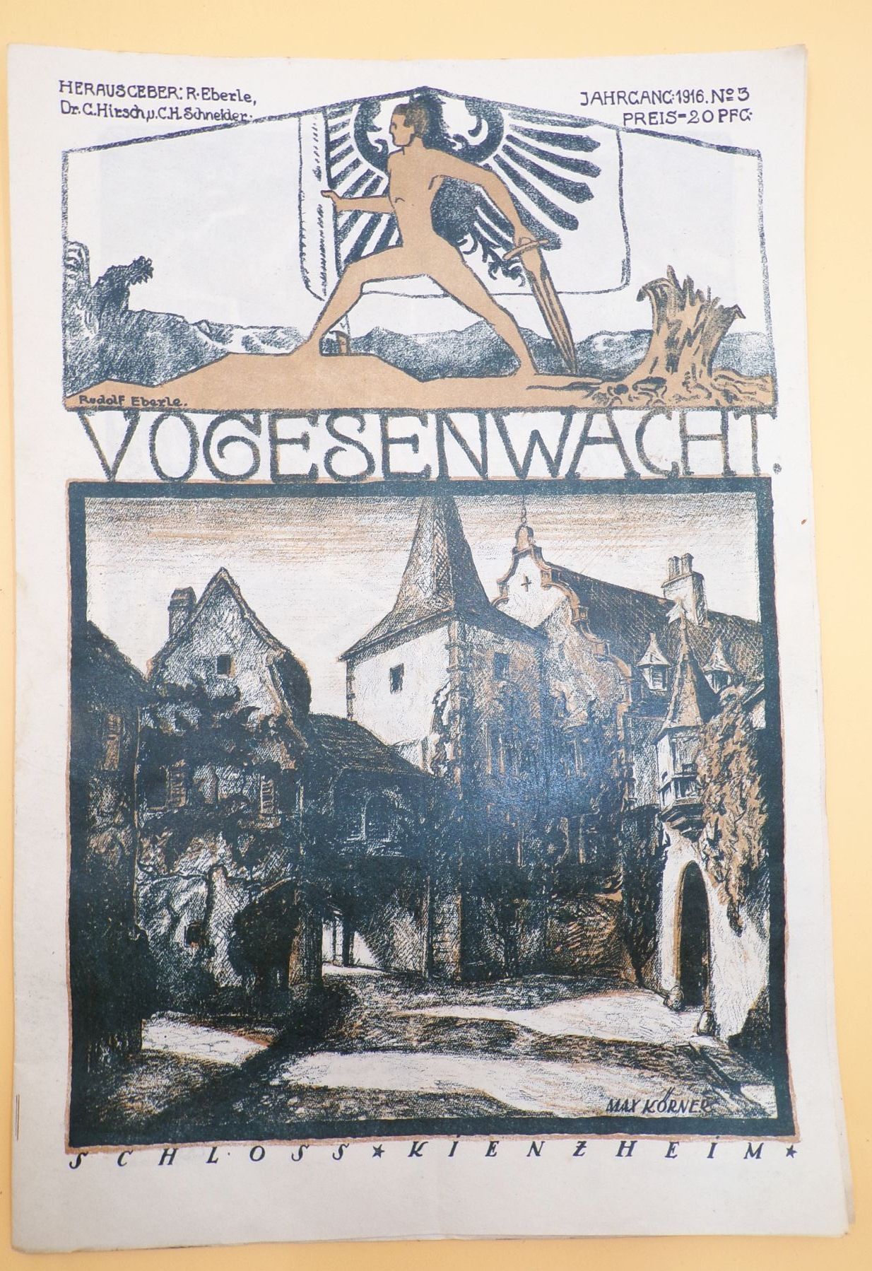Vogesenwacht No 3 Jahrgang 1916 Zeitung 1 Wk Vogesen Eberle