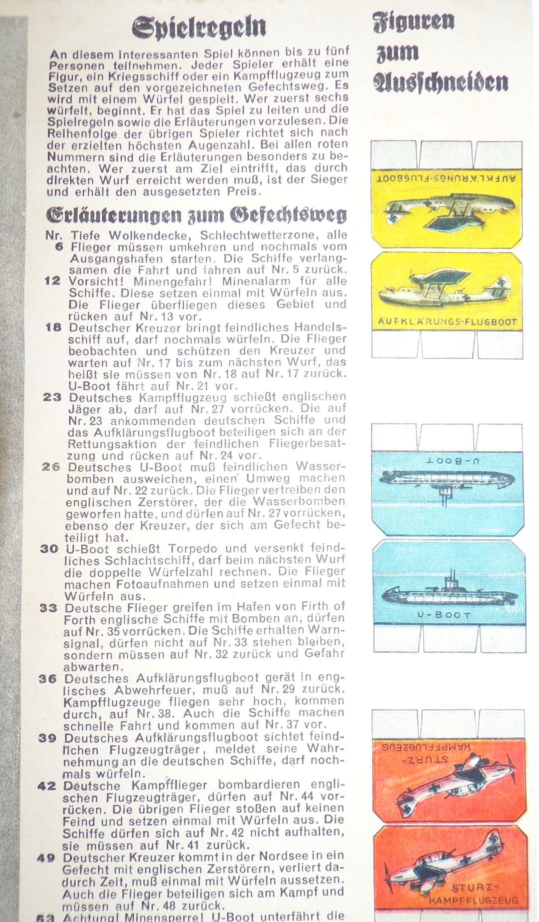 Wir fahren und fliegen gegen Engeland 2 Wk Brettspiel Kriegsspiel mit Figuren selten