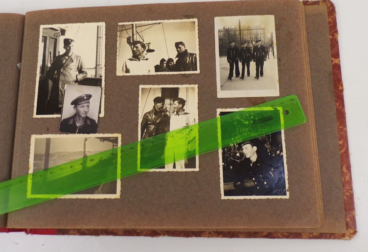 Marine Fotoalbum 2 Wk Schiffe Libau Norwegen Fjorde Matrosen WW2