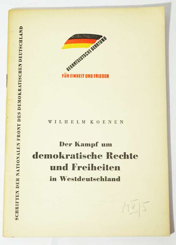 Der Kampf im demokratische Rechte und Freiheiten in Westdeutschlag 1951 