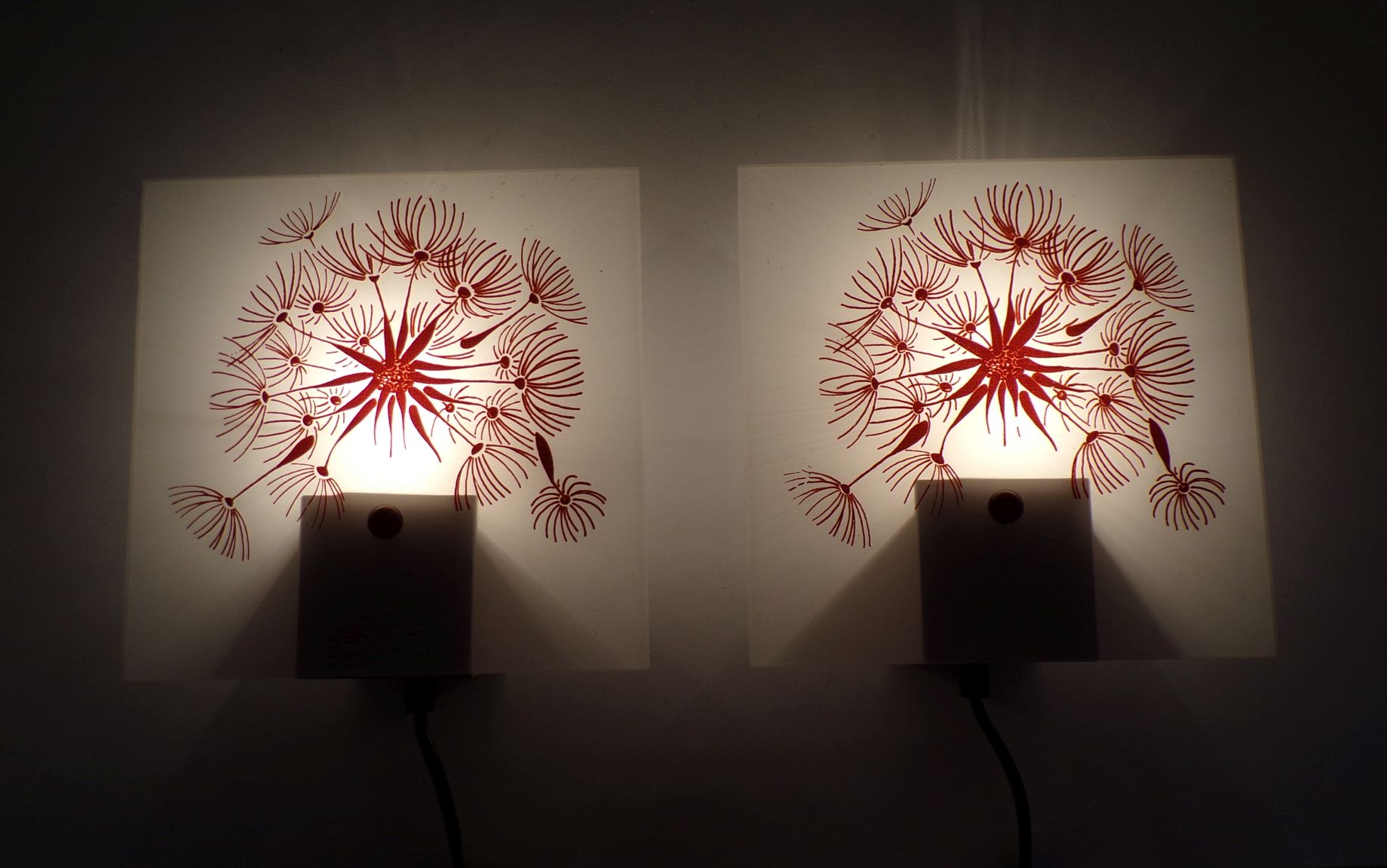 Wandleuchte Pusteblume 2 Stück Set DDR Mid Century 