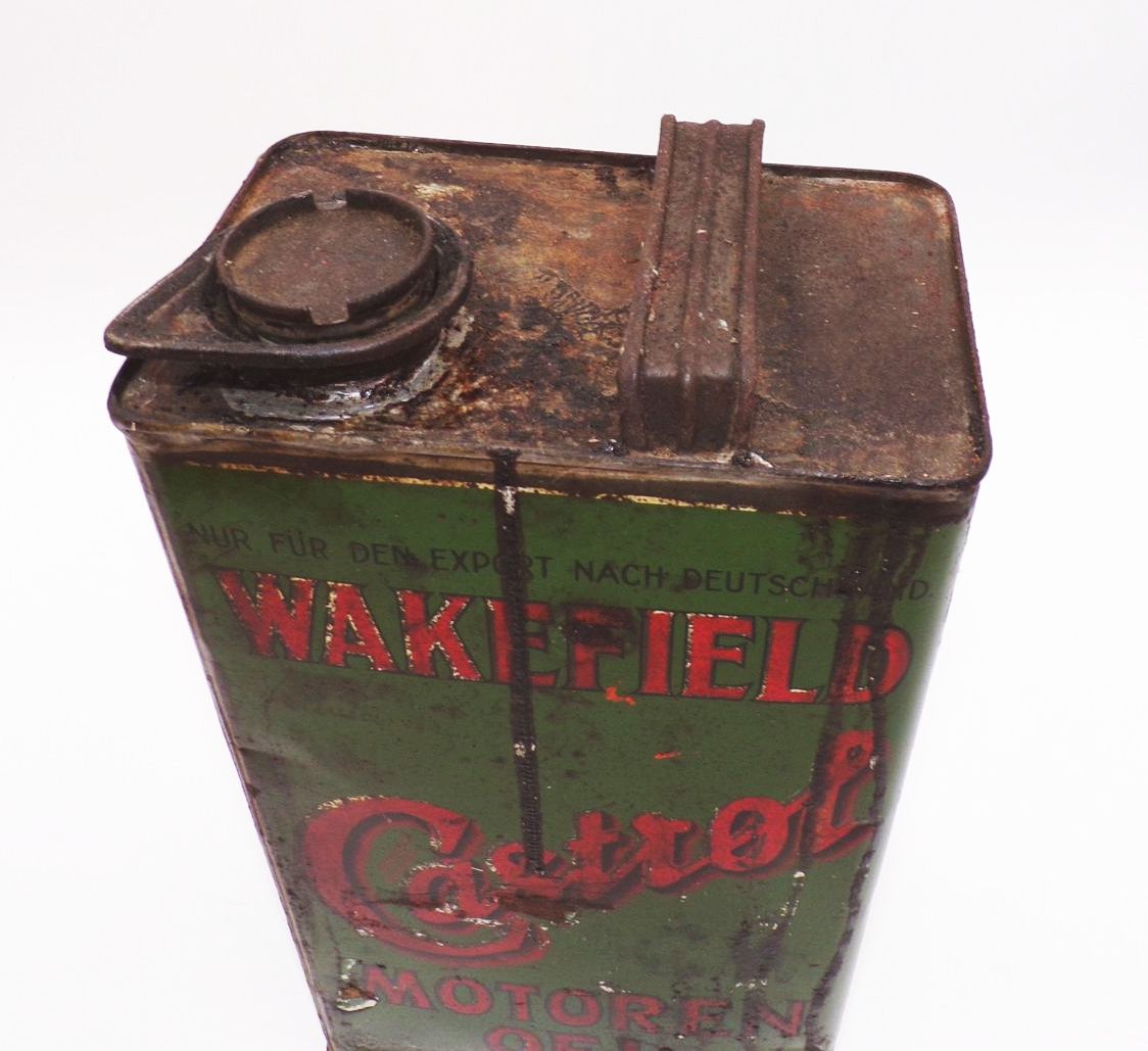 Alter Kanister Wakefield Castrol Motoren Oel Deutschland um 1930 Sammler