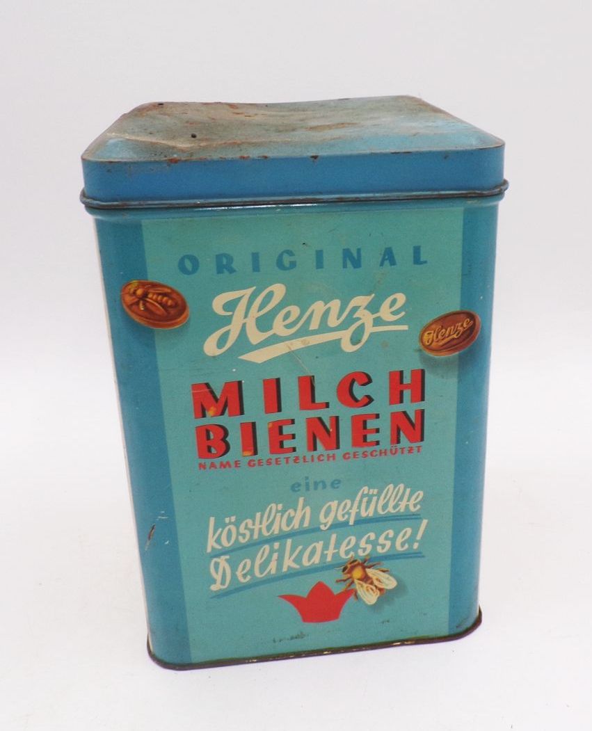 Alte Blechdose Henze Milchbienen Eilenburg Reklame Sammler Dekorativ Alte Blechdose Henze Milchbienen Eilenburg Reklame Sammler Dekorativ
