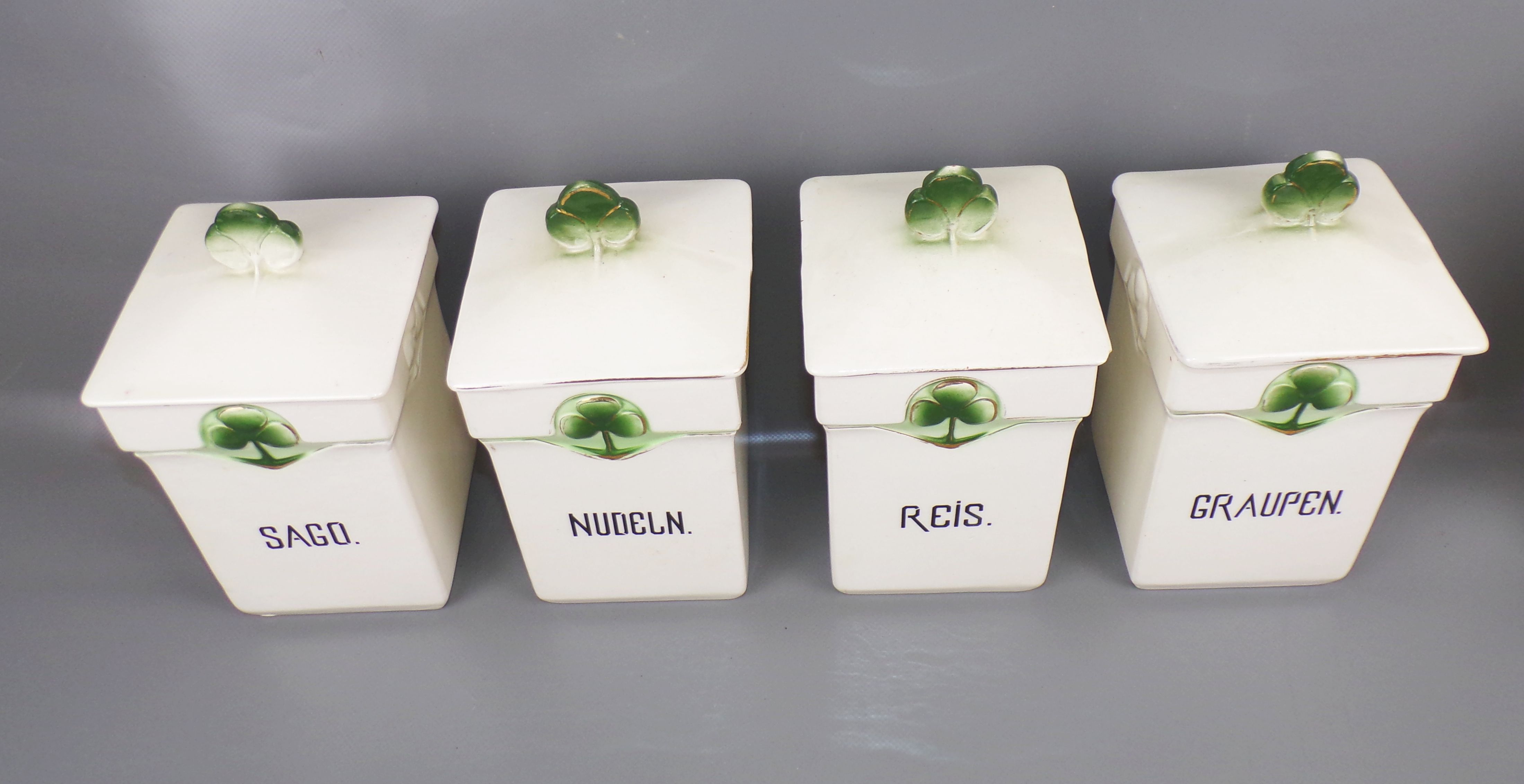 Jugendstil Gewürzdosen Set Trockenwaren Dose Rhein Porzellan Vorratsdosen