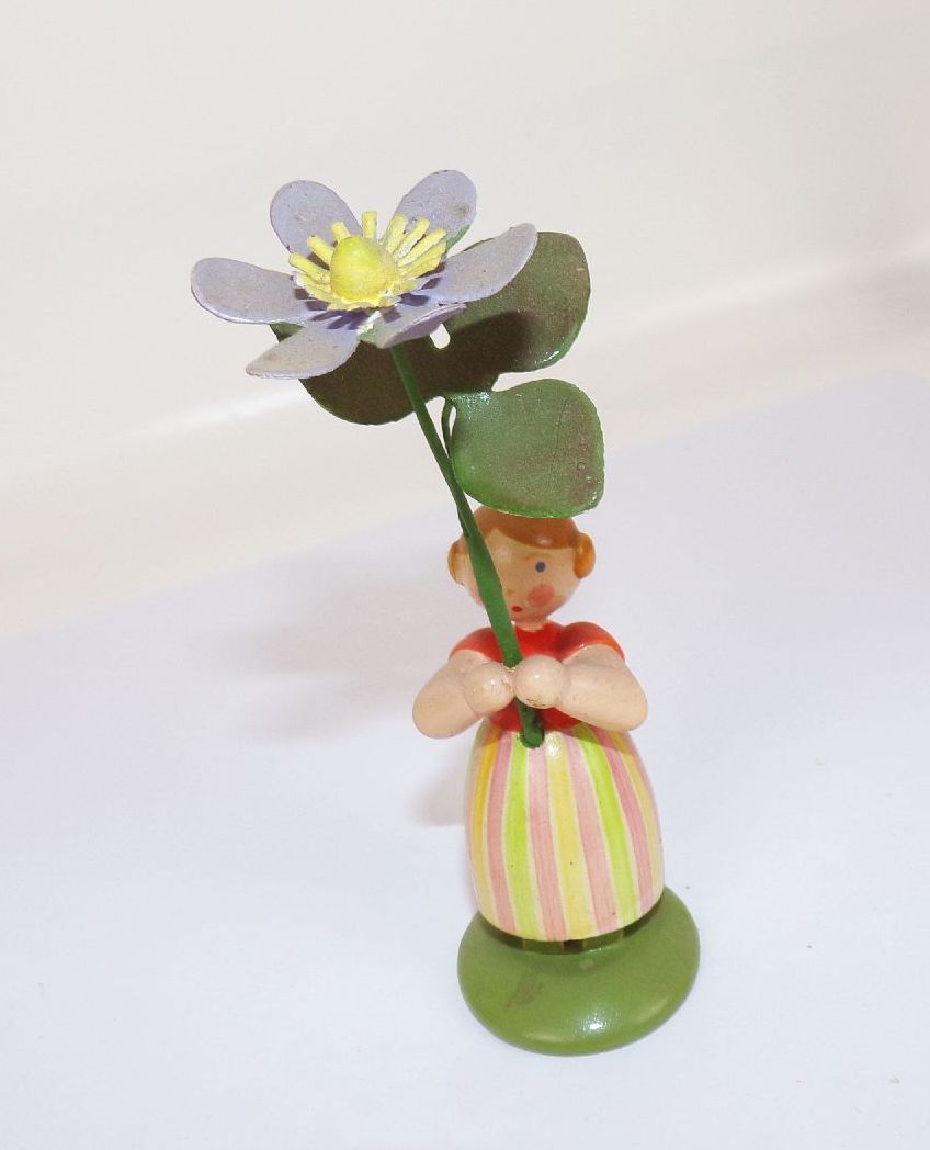 Weha Kunst Blumenkind Holzfigur Erzgebirge 